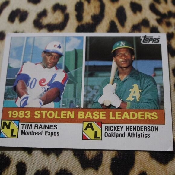 1983 Stolen Base Leaders #134 Baseball Card - Picture 1 of 2